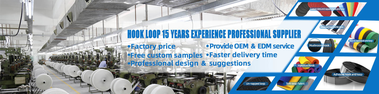 Banda adhesiva autoadhesiva de gancho y bucle