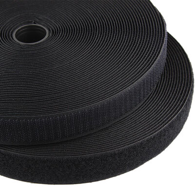 25mm Black Hook and Loop Tape Multipurpose Self-adhesive Fastener Strips for Crafts, Home & Office